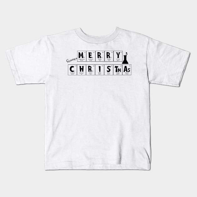 Periodic table merry christmas science Kids T-Shirt by OrnamentallyYou